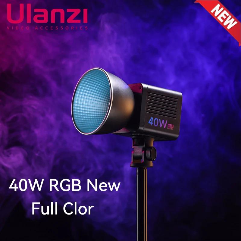 Ulanzi 40W RGB COB  Ʈ 3400mAh 2500K-6500K ̺ Ʈ Ȩ Ʃ  ī޶    LT028